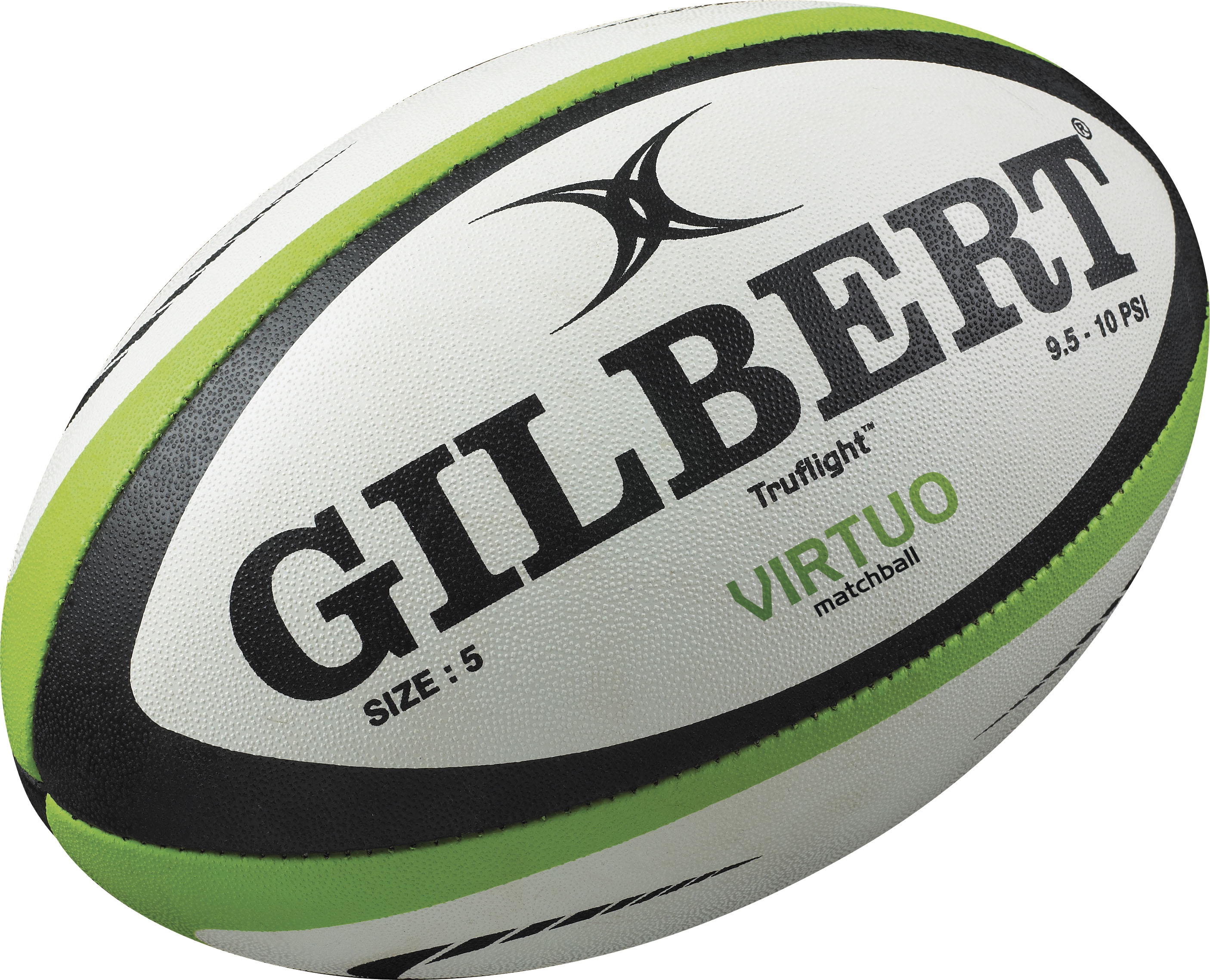 Ballon Rugby Gilbert - Virtuo Généric Noir/vert Noir